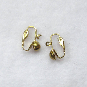 Gold Clip-on Non-Pierced earring findings