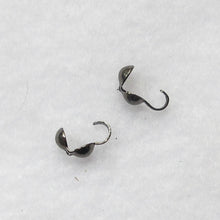 Load image into Gallery viewer, Hematite clamshell bead tips with loop