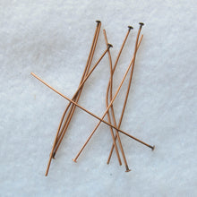Load image into Gallery viewer, Antique Copper Head Pins with Flat Heads