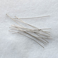 Load image into Gallery viewer, Silver-Plated Head Pins with Flat Heads