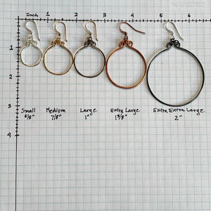 Full Hoop Earrings Wrapped with Ball Chain (click for metal colors & sizes) #107