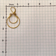 Load image into Gallery viewer, Gold Double Hoop Earrings, Hand-shaped