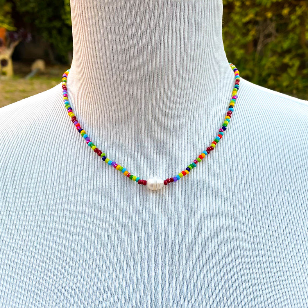 Freshwater Pearl Confetti Beaded Necklace