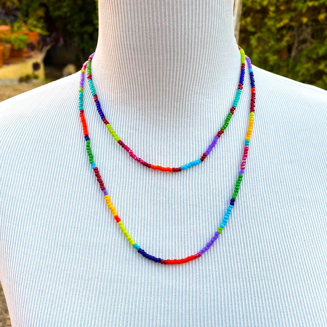 Color-Blocked Beaded Necklaces