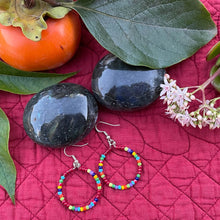 Load image into Gallery viewer, Confetti Beaded Hoop Earrings