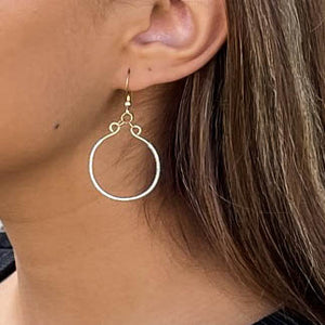Hoop Earrings Wrapped with Wire