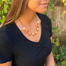 Load image into Gallery viewer, Shark&#39;s Teeth Hammered Copper Cutouts Necklace