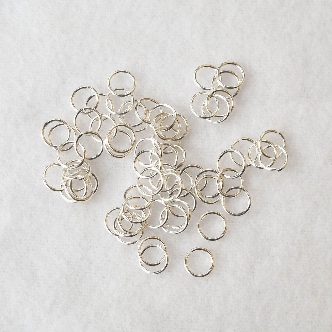 Jump Rings: 8mm. outer diameter, 6mm. inner diameter, 18-gauge