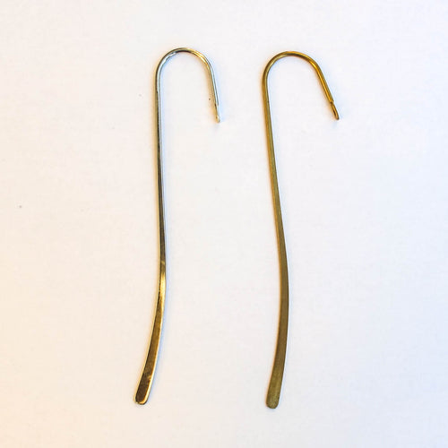 Brass and silver metal bookmark findings for beading