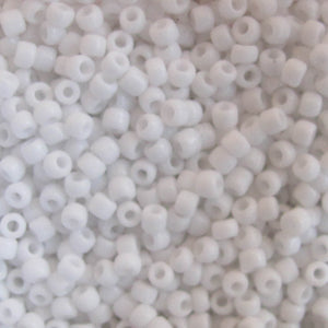 Opaque White Seed Beads, Size #8