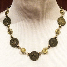 Load image into Gallery viewer, Santa Monica Bus Token Necklace with Wire Spirals