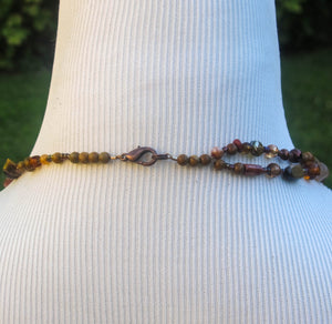Multi-Strand Necklace with lobster claw clasp with beads