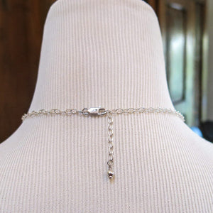 10-Loop Wire Necklace, chain & lobster clasp, silver