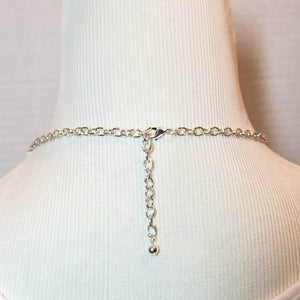 15-Loop Wire Necklace chain with lobster claw clasp, silver