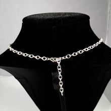 Load image into Gallery viewer, 6-Square Wire Necklace on silver chain with lobster claw clasp