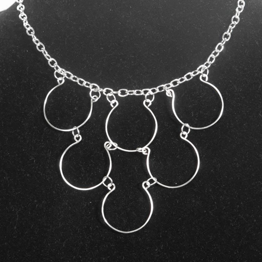 6-Loop Necklace on silver chain