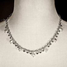 Load image into Gallery viewer, Dangling Beads Necklace with Freshwater Pearls &amp; Metal Beads