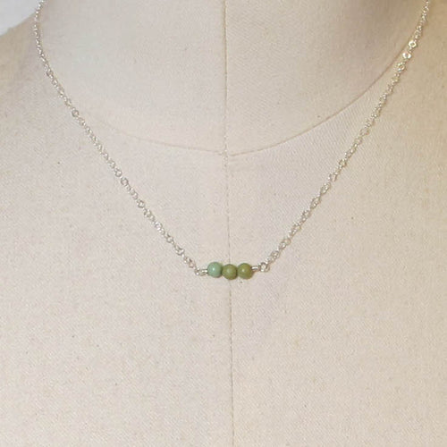 Tiny Gemstone Necklace - Chrysocolla