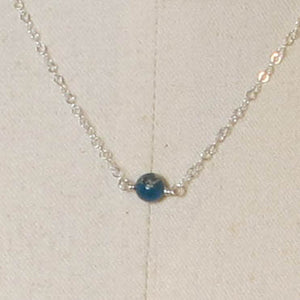 Tiny Single Gemstone Necklace - Ruby Zoisite