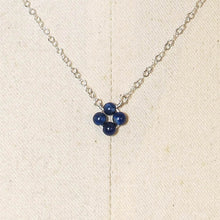 Load image into Gallery viewer, Lapis Lazuli Tiny, 4-Leaf Clover Gemstone Necklace