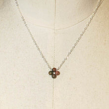 Load image into Gallery viewer, Unakite Tiny, 4-Leaf Clover Gemstone Necklace