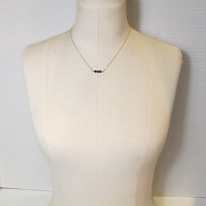 Tiny Gemstone Necklace - Lapis Lazuli