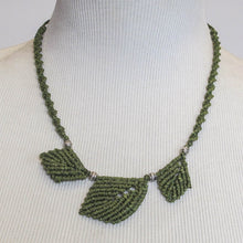 Load image into Gallery viewer, Macrame Leaf Necklace