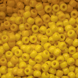 Opaque Dark Yellow Seed Beads, Size #8