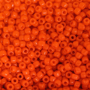 Opaque Orange Seed Beads, Size #8