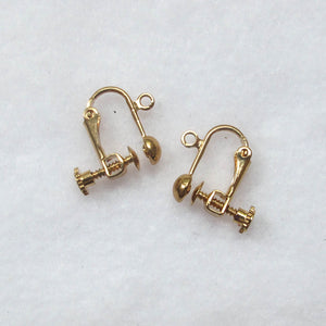 Gold Screw-On, Non-Pierced Earring Findings