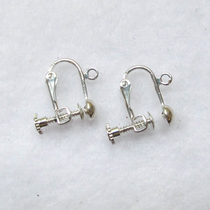 Silver Screw-On, Non-Pierced Earring Findings