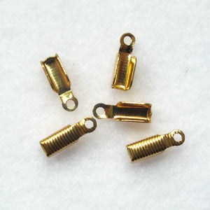 Gold Foldover Crimps, Ridged