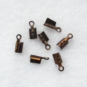 Antique Copper Foldover Crimps