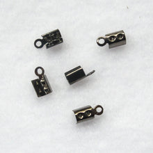 Load image into Gallery viewer, Hematite Foldover Crimps