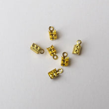 Load image into Gallery viewer, Gold Foldover Crimps