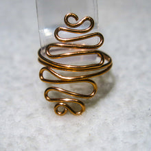 Load image into Gallery viewer, Copper Squiggles Adjustable Wire Ring