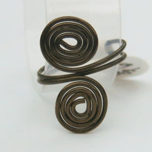 Load image into Gallery viewer, Antique Double Spirals Adjustable Wire Ring