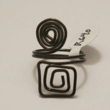 Load image into Gallery viewer, Hematite Spiral/Square Adjustable Wire Ring 