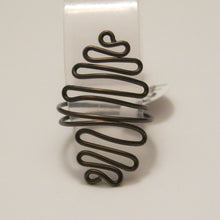 Load image into Gallery viewer, Antique Copper Squiggles Adjustable Wire Ring