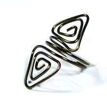 Load image into Gallery viewer, Double Triangles Adjustable Wire Ring in Hematite