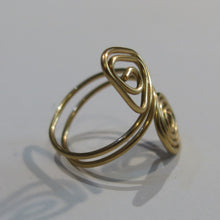 Load image into Gallery viewer, Gold Products Spiral/Triangle Adjustable Wire Ring 