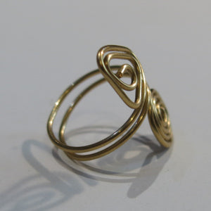 Gold Products Spiral/Triangle Adjustable Wire Ring 