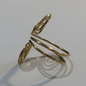 Gold Products Spiral/Triangle Adjustable Wire Ring 