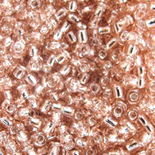 Load image into Gallery viewer, Silver-Lined Pink Seed Beads, Size #8