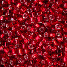 Load image into Gallery viewer, Silver-Lined Red Seed Beads, Size #8
