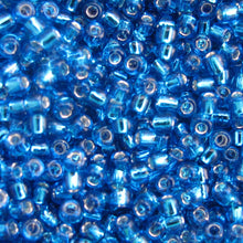 Load image into Gallery viewer, Silver Lined Turquoise Seed Beads, Size #6 
