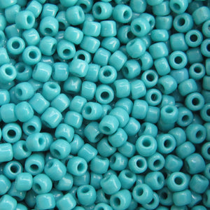 Aqua Seed Beads, Size #6 