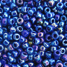 Load image into Gallery viewer, Irridescent Blue Seed Beads, Size #6 