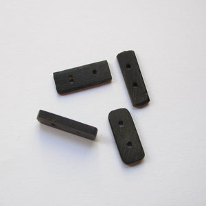 Black Spacers, Bone, 2-Hole 