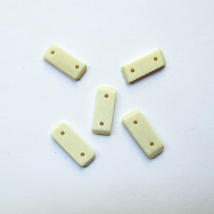 White Spacers, Bone, 2-Hole 